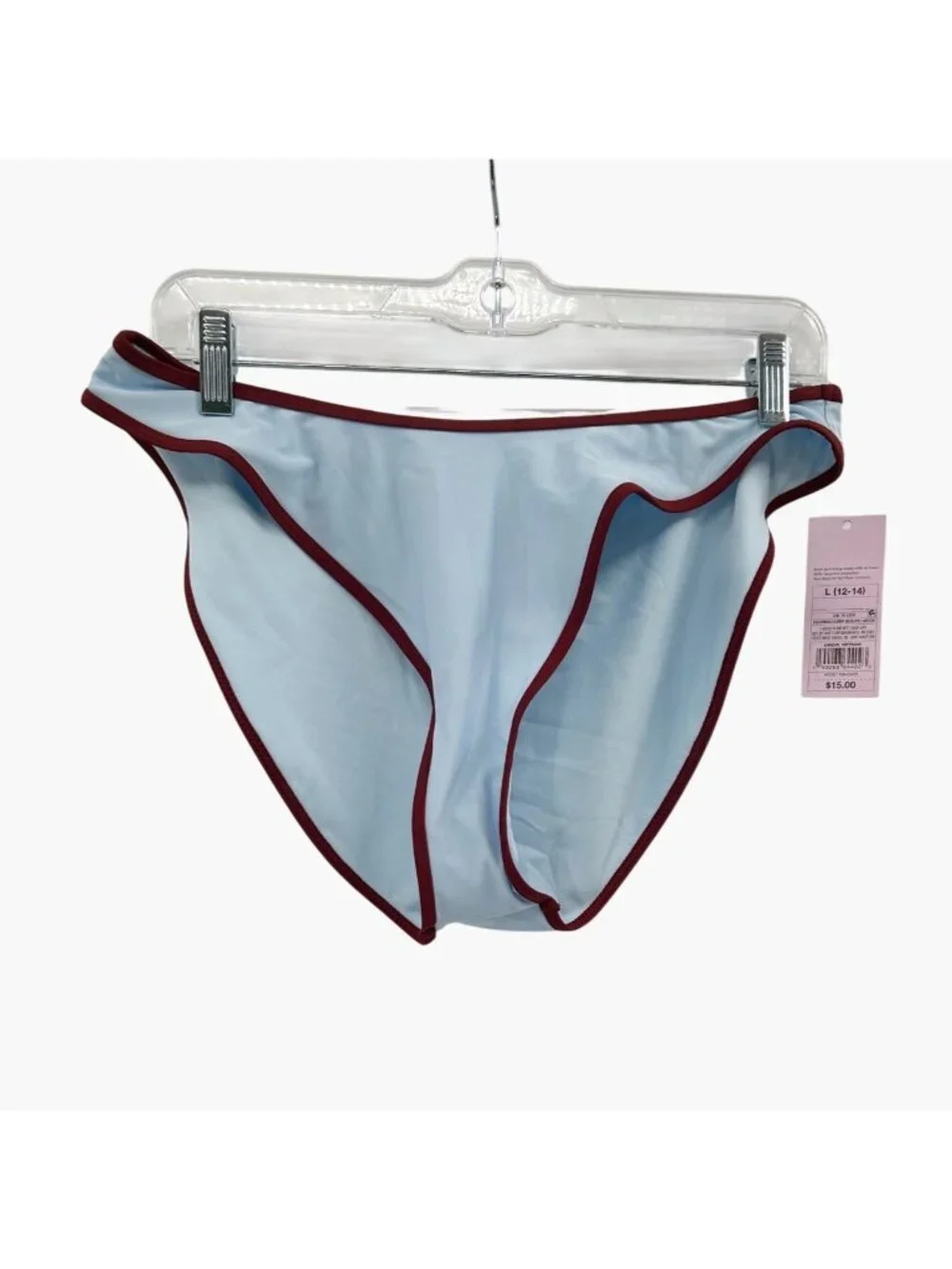 NEW Wild Fable Contrast Binding Low-Rise High Leg Medium Coverage Bikini Bottom